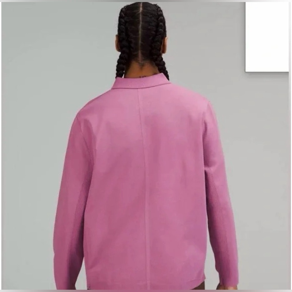 Lululemon Lightweight Knit Long Sleeve Polo color Mauve Pink size M - Picture 4 of 12